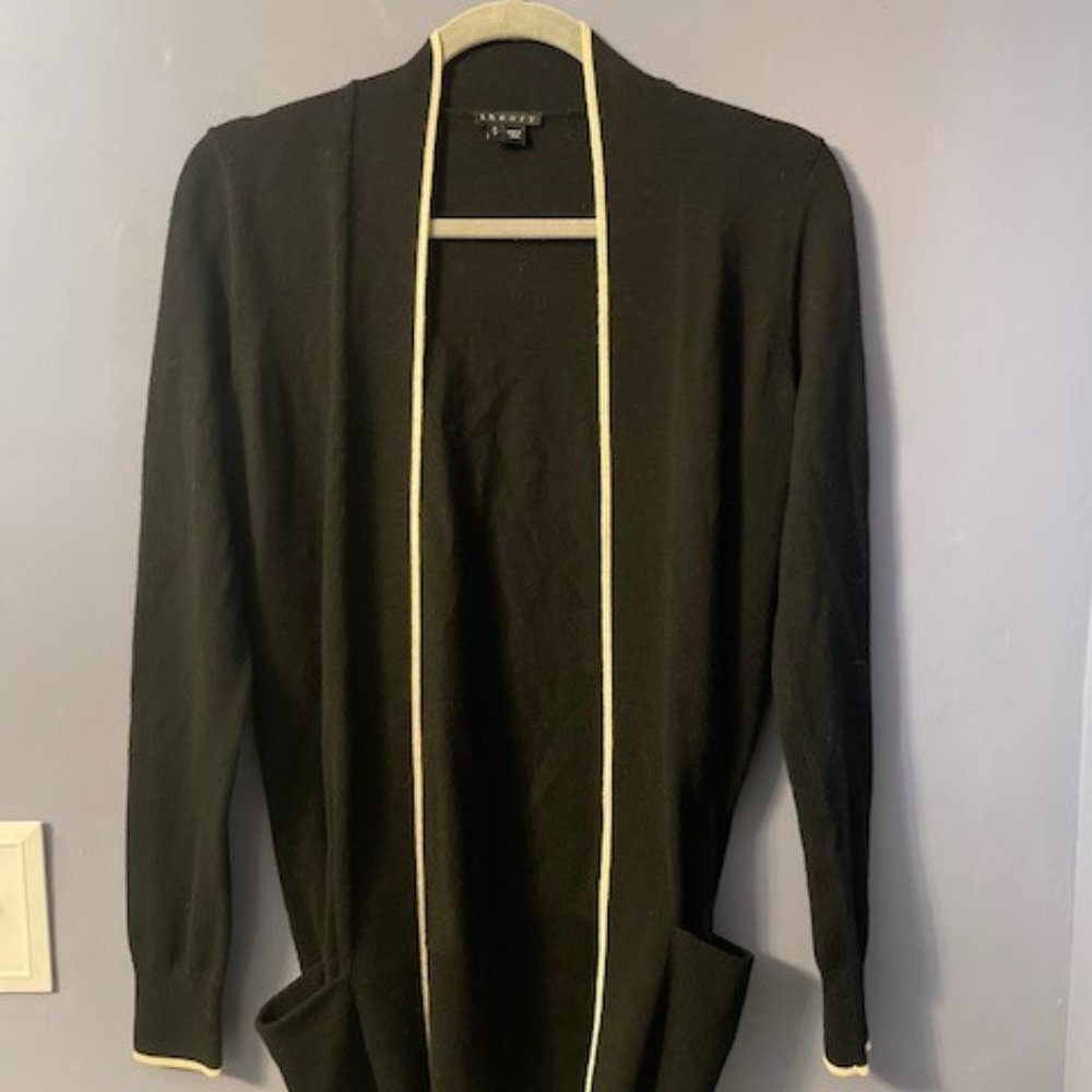 Theory 100% Merino Wool Black Cardigan SP- very rare piece - Picture 11 of 11